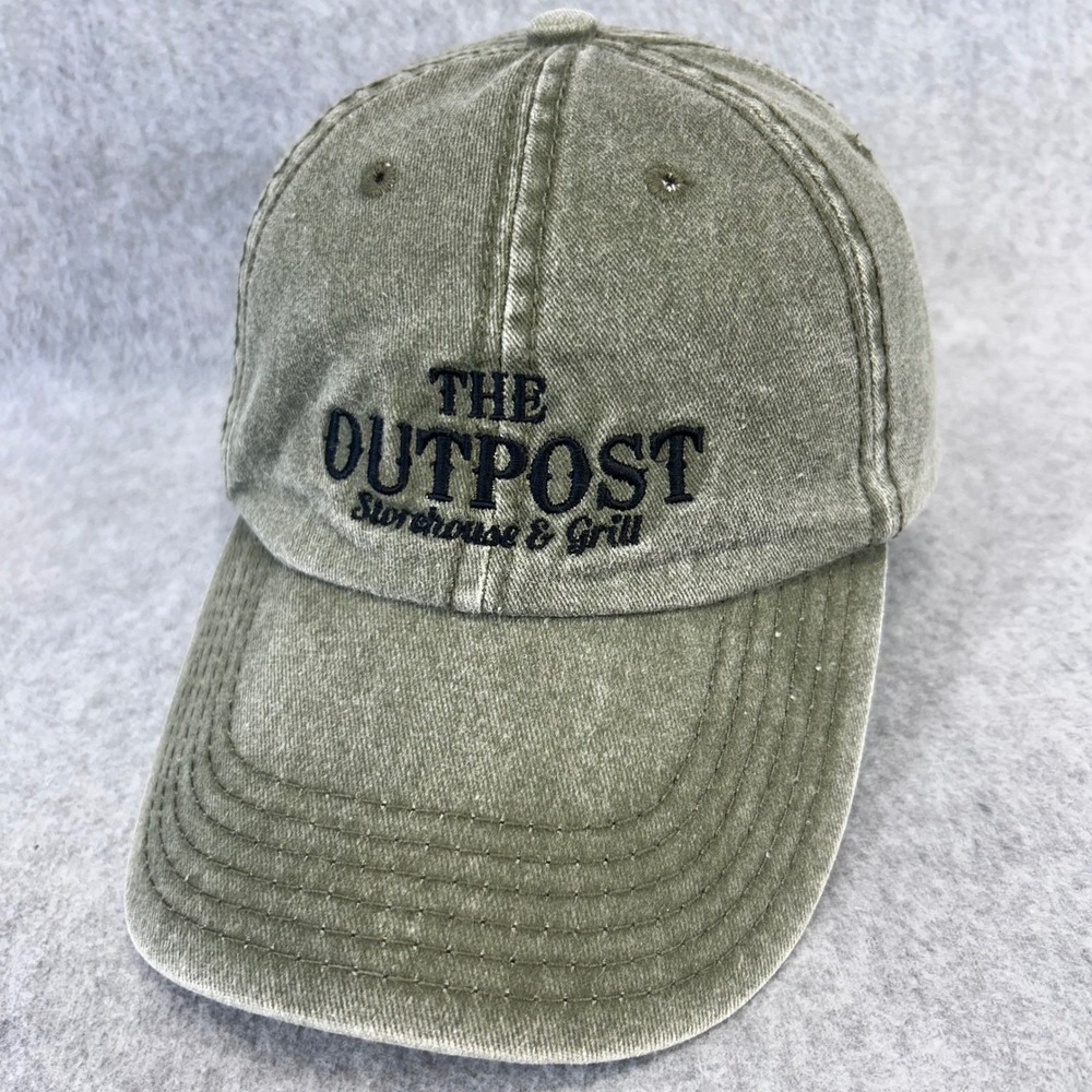 The Outpost Storehouse Grill Mens Green HitWear Hat Pickwick Washed Cap OSFM